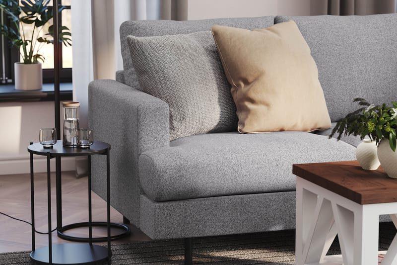 Menard Compact Sofa med divan 3-seter - Grå - Møbler - Sofaer - Sofa med sjeselong