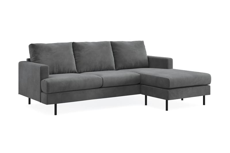 Menard Compact Sofa med Divan 3-seter - Grå - Møbler - Sofaer - Sofa med sjeselong