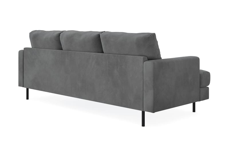 Menard Compact Sofa med Divan 3-seter - Grå - Møbler - Sofaer - Sofa med sjeselong