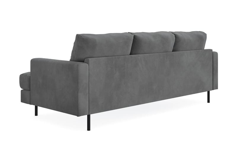 Menard Compact Sofa med Divan 3-seter - Grå - Møbler - Sofaer - Sofa med sjeselong