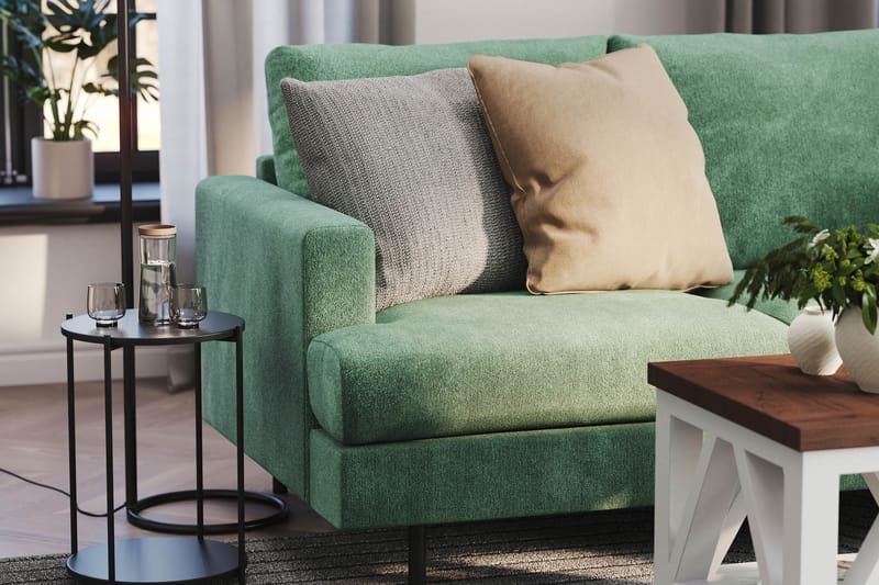 Menard Compact Sofa med divan 3-seter - Grønn - Møbler - Sofaer - Sofa med sjeselong