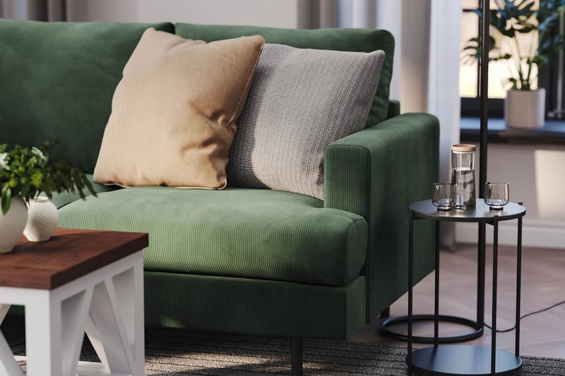 Menard Compact Sofa med Divan 3-seter - Grønn - Møbler - Sofaer - Sofa med sjeselong