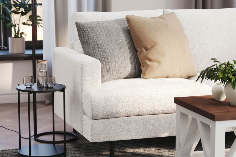 Menard Compact Sofa med divan 3-seter - Hvit - Møbler - Sofaer - Sofa med sjeselong