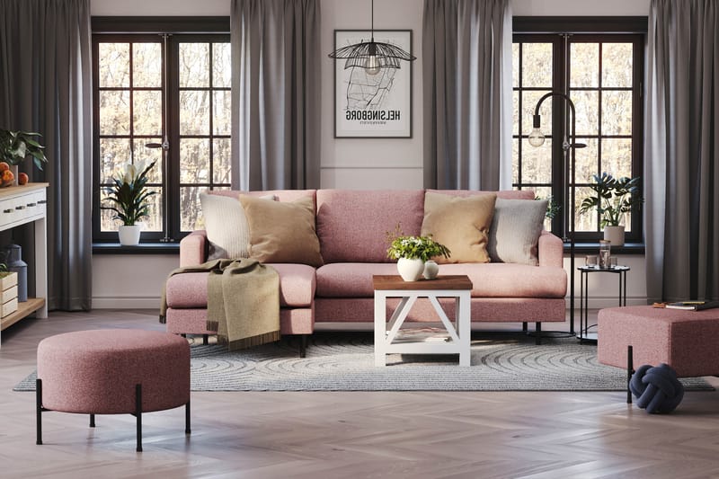 Menard Compact Sofa med Divan 3-seter - Lilla - Møbler - Sofaer - Sofa med sjeselong