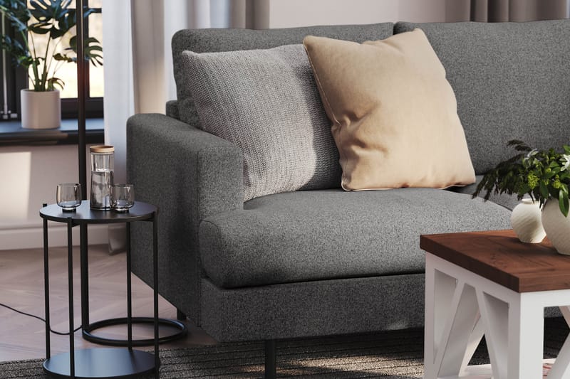 Menard Compact Sofa med divan 3-seter - Mørkegrå - Møbler - Sofaer - Sofa med sjeselong