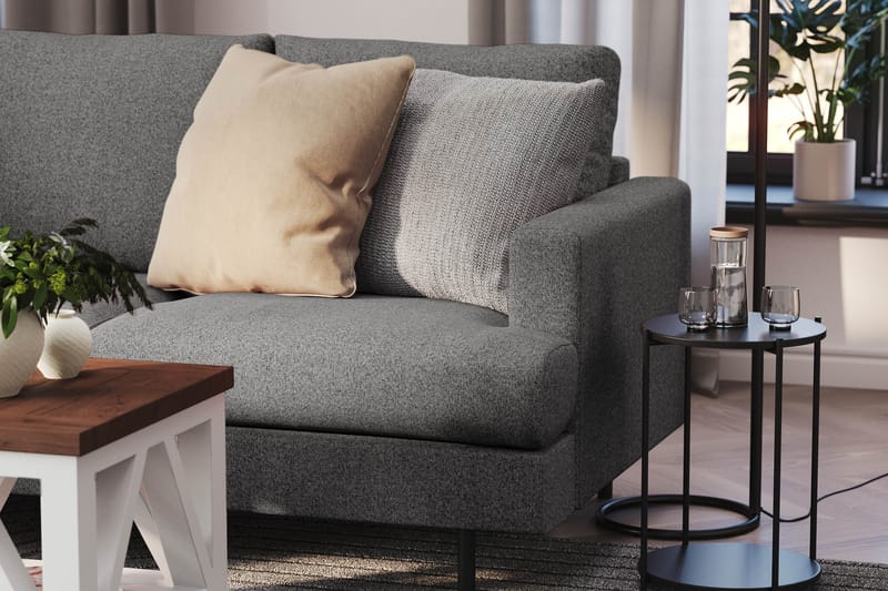 Menard Compact Sofa med Divan 3-seter - Mørkegrå - Møbler - Sofaer - Sofa med sjeselong