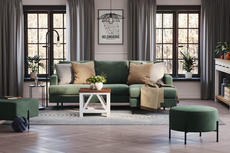 Menard Compact Sofa med Divan 3-seter - Møbler - Sofaer - Sofa med sjeselong