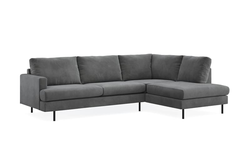 Menard Compact Sofa med sjeselong 4-seter - Grå - Møbler - Sofaer - Sofa med sjeselong