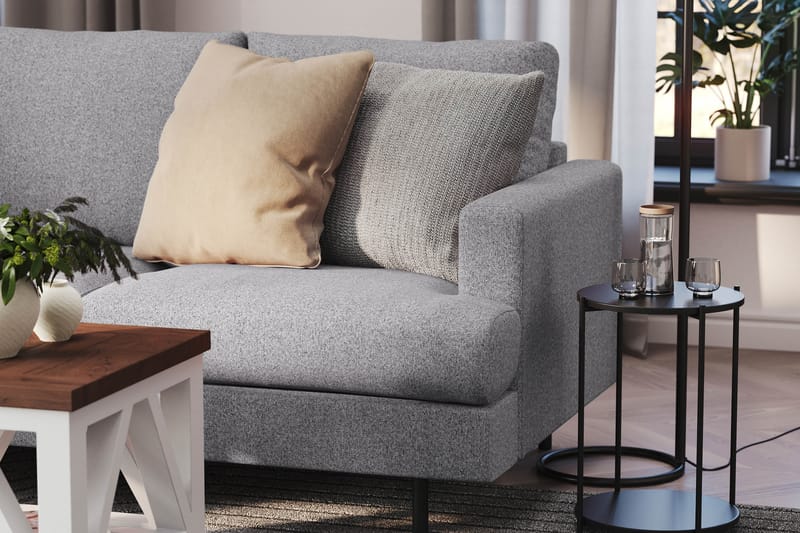 Menard Compact Sofa med sjeselong 4-seter - Grå - Møbler - Sofaer - Sofa med sjeselong