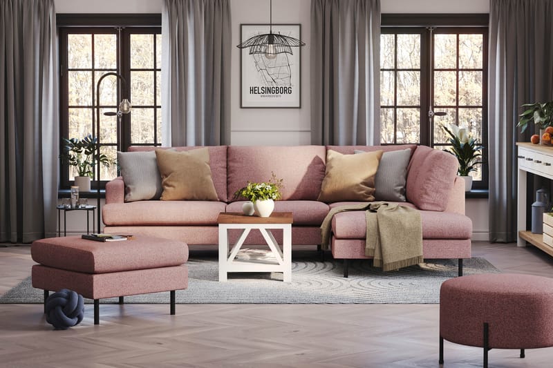 Menard Compact Sofa med sjeselong 4-seter - Lilla - Møbler - Sofaer - Sofa med sjeselong