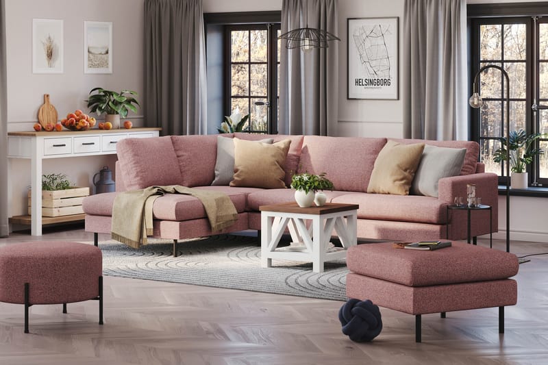 Menard Compact Sofa med sjeselong 4-seter - Lilla - Møbler - Sofaer - Sofa med sjeselong