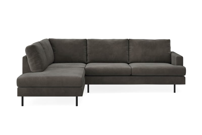 Menard Compact Sofa med sjeselong 4-seter - Mørkegrå - Møbler - Sofaer - Sofa med sjeselong