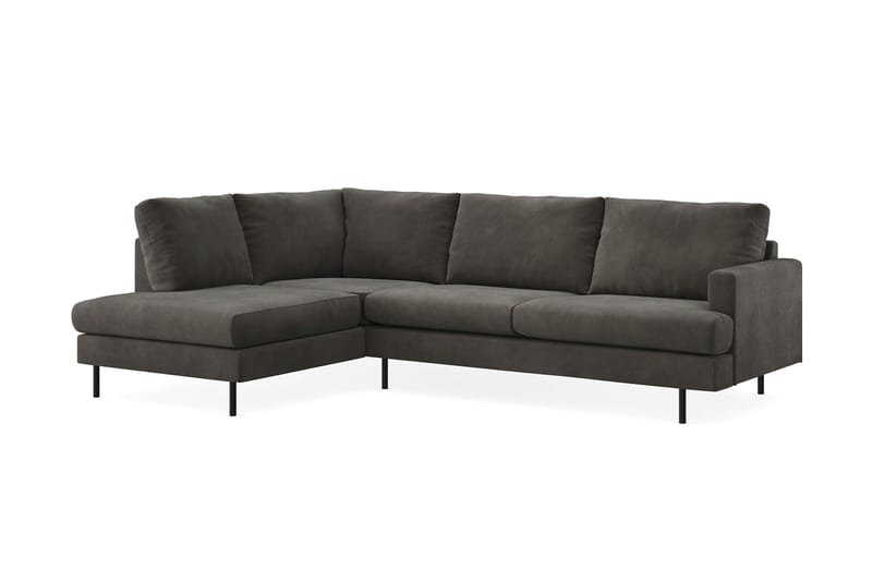 Menard Compact Sofa med sjeselong 4-seter - Mørkegrå - Møbler - Sofaer - Sofa med sjeselong