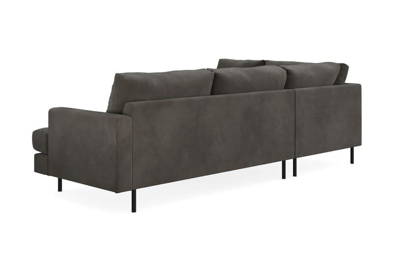 Menard Compact Sofa med sjeselong 4-seter - Mørkegrå - Møbler - Sofaer - Sofa med sjeselong