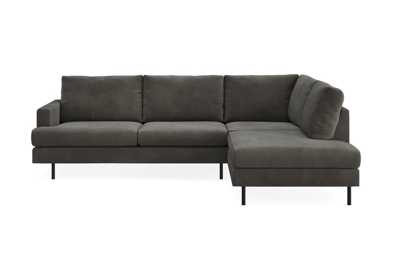 Menard Compact Sofa med sjeselong 4-seter - Mørkegrå - Møbler - Sofaer - Sofa med sjeselong