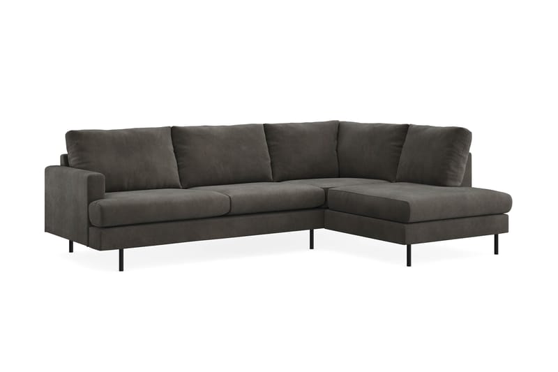 Menard Compact Sofa med sjeselong 4-seter - Mørkegrå - Møbler - Sofaer - Sofa med sjeselong