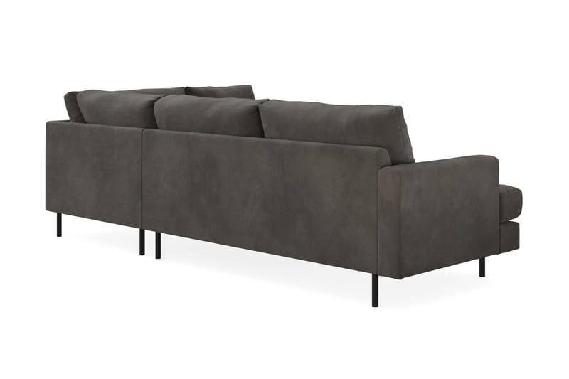 Menard Compact Sofa med sjeselong 4-seter - Mørkegrå - Møbler - Sofaer - Sofa med sjeselong