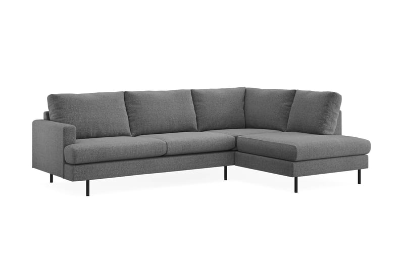 Menard Compact Sofa med sjeselong 4-seter - Mørkegrå - Møbler - Sofaer - Sofa med sjeselong