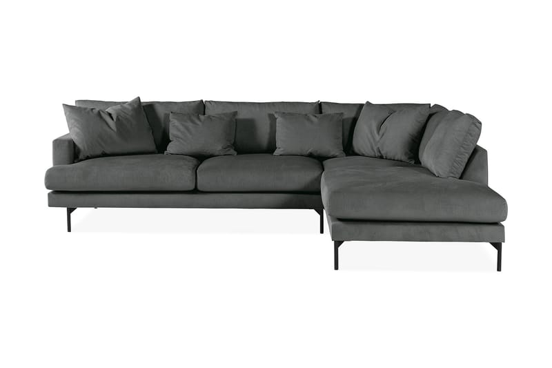 Menard Dyp 4-seters Manchester L Sofa med Sjeselong Høyre - Grå / Mørkgrå - Møbler - Sofaer - Sofa med sjeselong