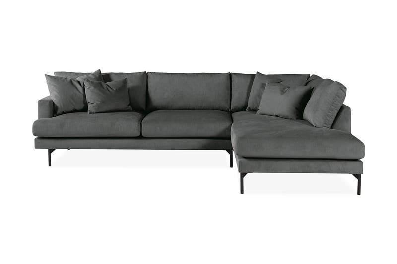 Menard Dyp 4-seters Manchester L Sofa med Sjeselong Høyre - Grå / Mørkgrå - Møbler - Sofaer - Sofa med sjeselong