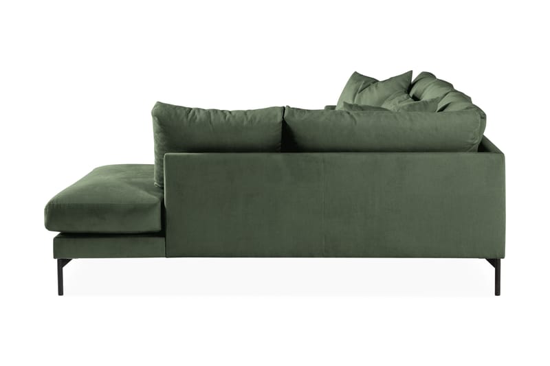 Menard Dyp 4-seters Manchester L Sofa med Sjeselong Høyre - Grønn - Møbler - Sofaer - Sofa med sjeselong