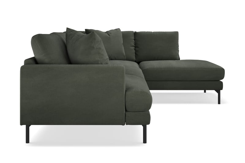 Menard Dyp 4-seters Manchester L Sofa med Sjeselong Høyre - Mørkegrønn - Møbler - Sofaer - Sofa med sjeselong