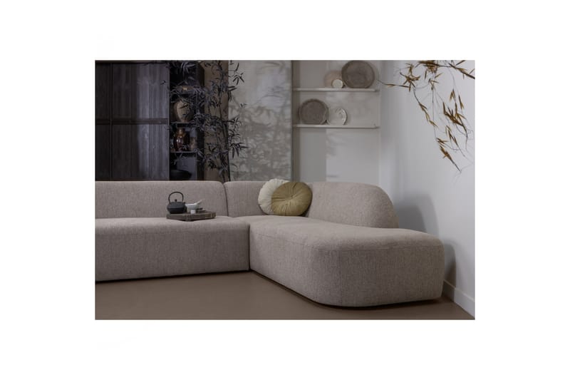 Mooli Sofa med Sjeselong 3-seter - Naturmelange - Sofa med sjeselong - 3 seters sofa med divan