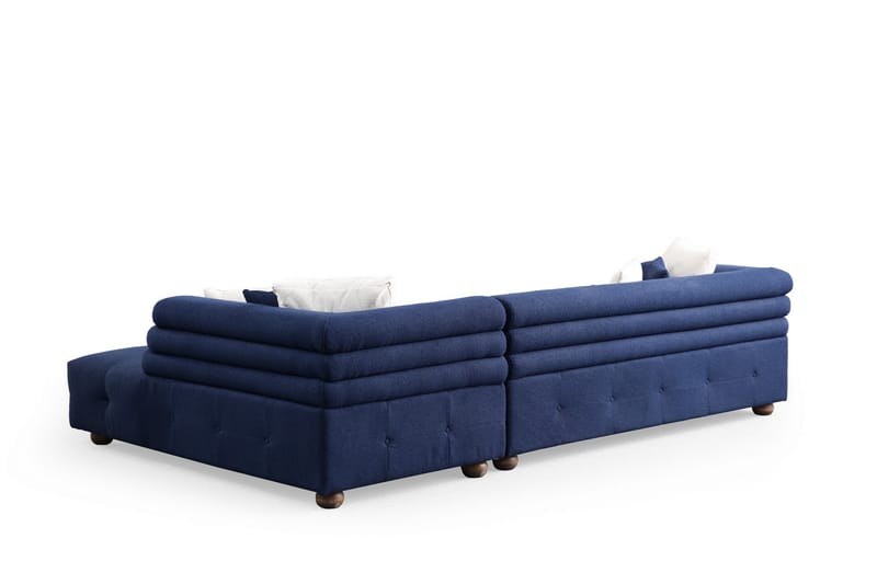 Namarta 4-seters Sofa med Divan - Mørkeblå - Møbler - Sofaer - Sofa med sjeselong