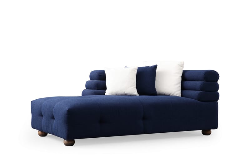 Namarta 4-seters Sofa med Divan - Mørkeblå - Møbler - Sofaer - Sofa med sjeselong