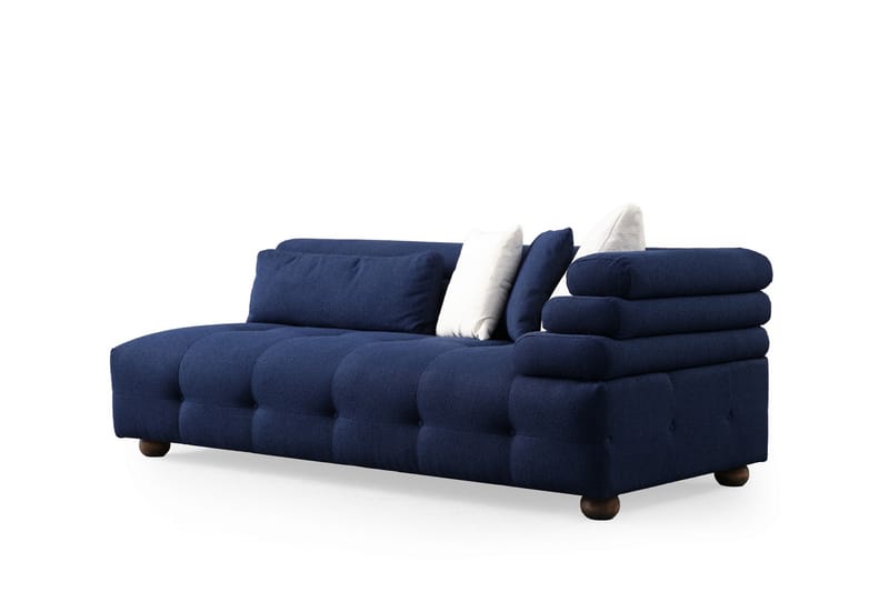 Namarta 4-seters Sofa med Divan - Mørkeblå - Møbler - Sofaer - Sofa med sjeselong