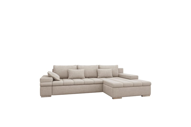 Naoma Sofa med Sjeselong 3-seter - Beige - Møbler - Sofaer - Sofa med sjeselong