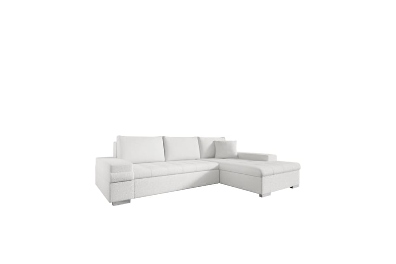 Naoma Sofa med Sjeselong 3-seter - Hvit - Møbler - Sofaer - Sofa med sjeselong