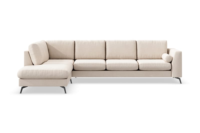 Ocean Luksus 4-seter Lys L-sofa med Sjeselong Venstre - Beige - Møbler - Sofaer - Sofa med sjeselong