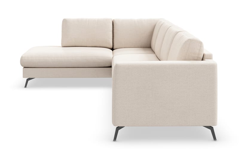 Ocean Luksus 4-seter Lys L-sofa med Sjeselong Venstre - Beige - Møbler - Sofaer - Sofa med sjeselong