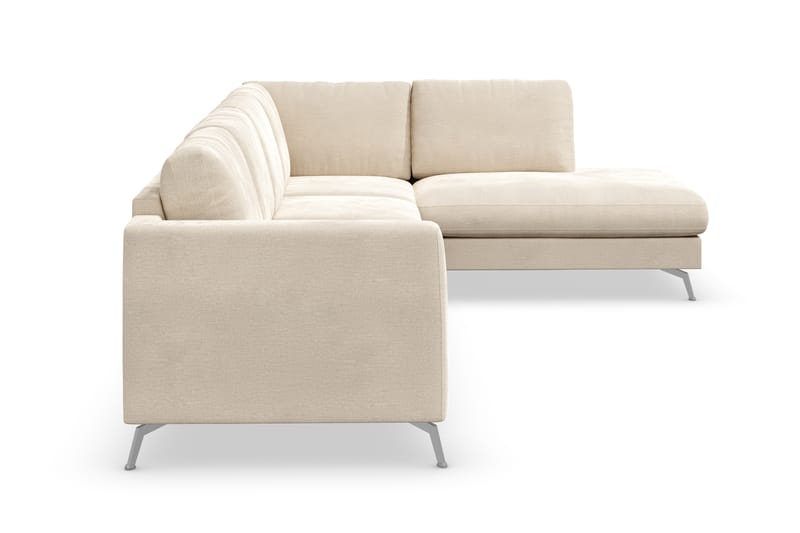 Ocean Lyx 4-seters Sofa med Sjeselong Høyre - Beige/Fløyel - Møbler - Sofaer - Sofa med sjeselong