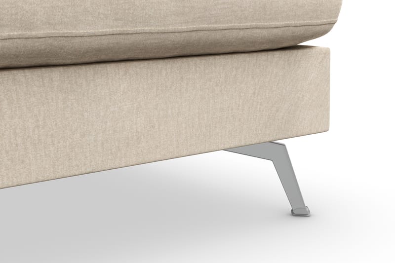 Ocean Lyx 4-seters Sofa med Sjeselong Høyre - Beige/Fløyel - Møbler - Sofaer - Sofa med sjeselong