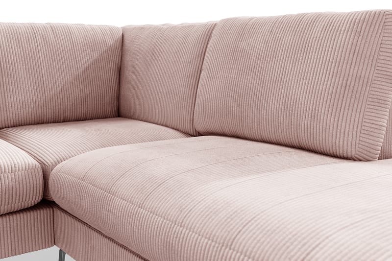 Ocean Lyx 4-seters Sofa med Sjeselong Høyre - Rosa - Møbler - Sofaer - Sofa med sjeselong