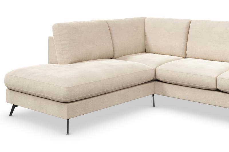 Ocean Lyx U-sofa med Sjeselong Venstre - Beige/Fløyel - Møbler - Sofaer - Sofa med sjeselong