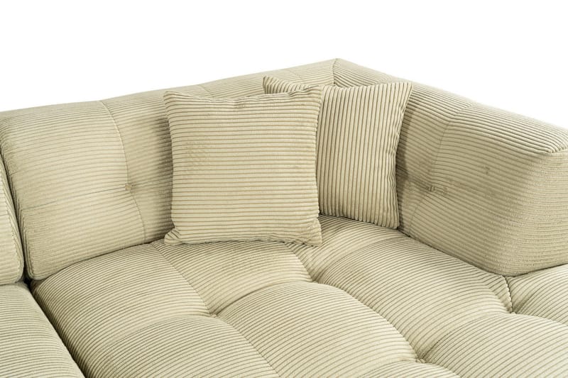 Octavian Sofa med Sjeselong 3-seter - Grønn - Møbler - Sofaer - Sofa med sjeselong