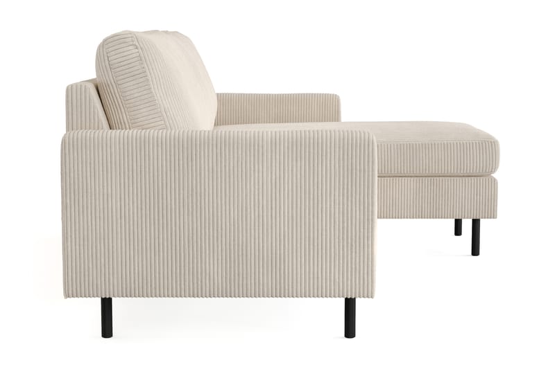 Peppe 3-seters Manchester Sofa med Divan Vendbar 200 cm bred - Beige - Møbler - Sofaer - Sofa med sjeselong