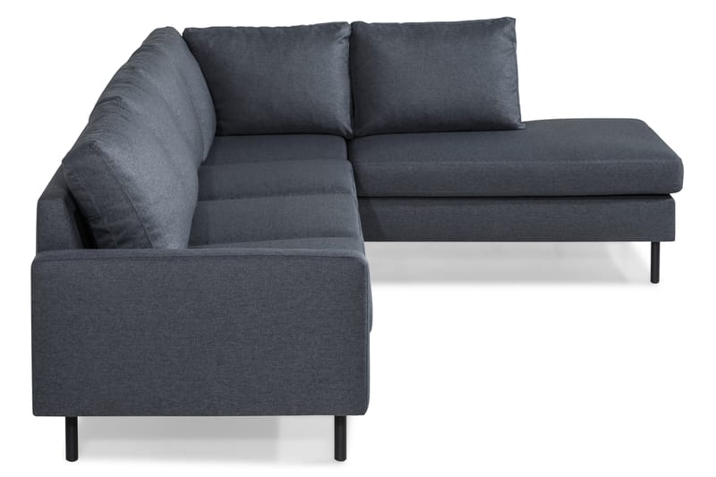 Peppe 4-seters L Sofa med Sjeselong Høyre - Mørkgrå - Møbler - Sofaer - Sofa med sjeselong