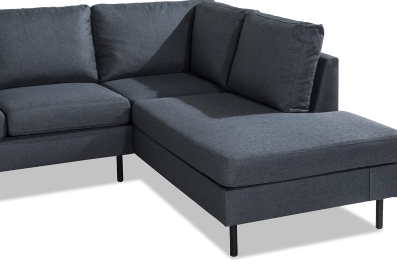 Peppe 4-seters L Sofa med Sjeselong Høyre - Mørkgrå - Møbler - Sofaer - Sofa med sjeselong