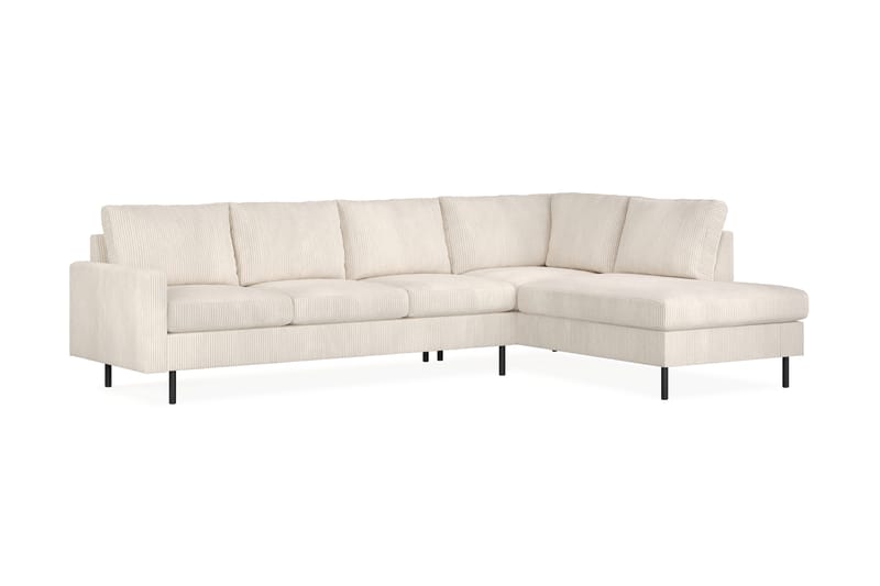 Peppe Manchester 4-seters L Sofa med Sjeselong Høyre - Lys Beige - Møbler - Sofaer - Sofa med sjeselong