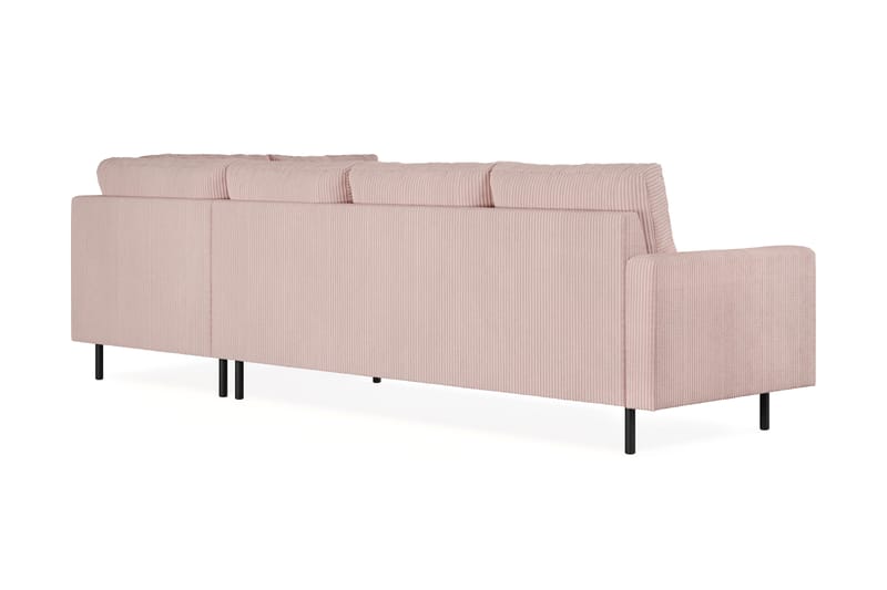 Peppe Manchester 4-seters L Sofa med Sjeselong Høyre - Rosa - Møbler - Sofaer - Sofa med sjeselong