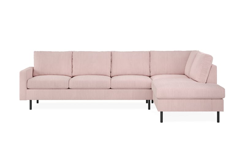 Peppe Manchester 4-seters L Sofa med Sjeselong Høyre - Rosa - Møbler - Sofaer - Sofa med sjeselong