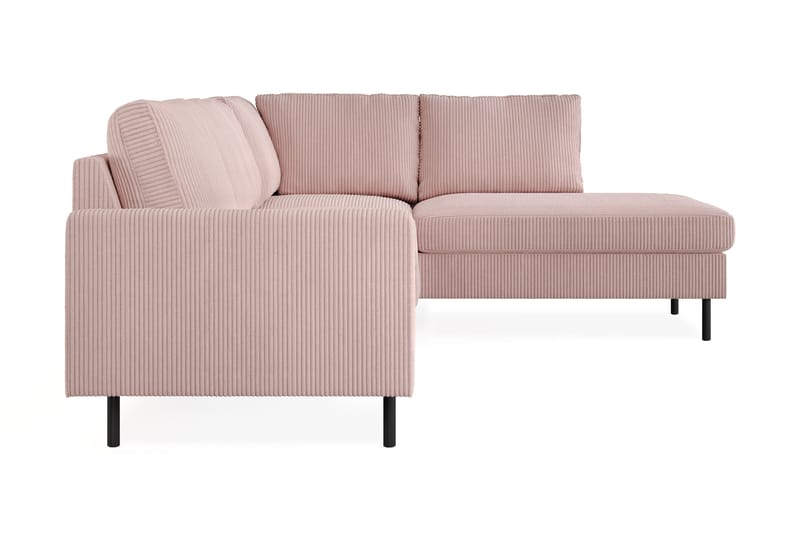 Peppe Manchester 4-seters L Sofa med Sjeselong Høyre - Rosa - Møbler - Sofaer - Sofa med sjeselong