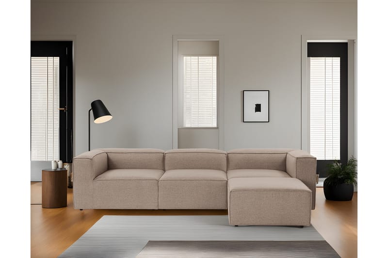 Redlands Sofa med Sjeselong 3-seter - Brun - Møbler - Sofaer - Sofa med sjeselong