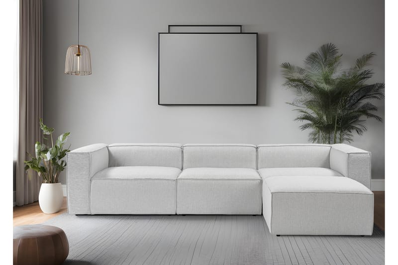 Redlands Sofa med Sjeselong 3-seter - Grå - Møbler - Sofaer - Sofa med sjeselong