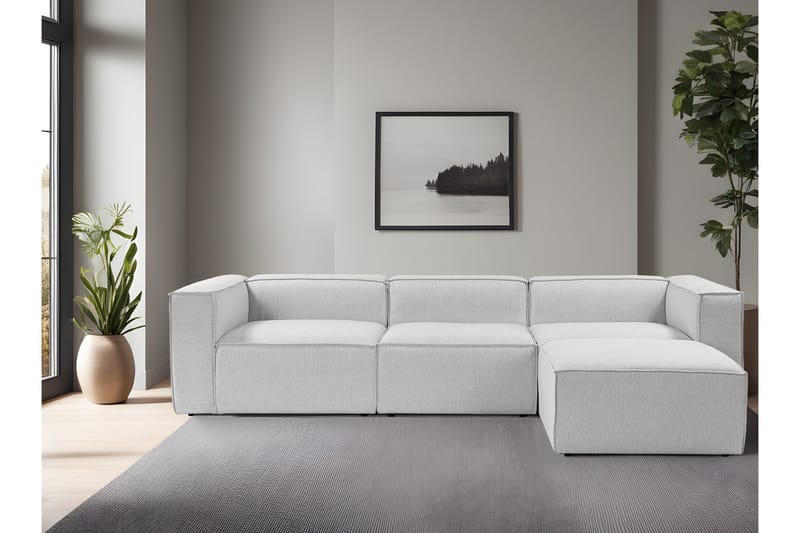 Redlands Sofa med Sjeselong 3-seter - Grå - Møbler - Sofaer - Sofa med sjeselong