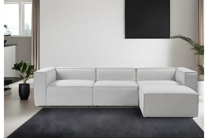 Redlands Sofa med Sjeselong 3-seter - Grå - Møbler - Sofaer - Sofa med sjeselong